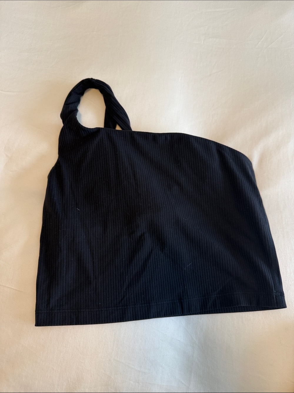 lululemon athletica Black One-Shoulder Ribbed Sports Bra